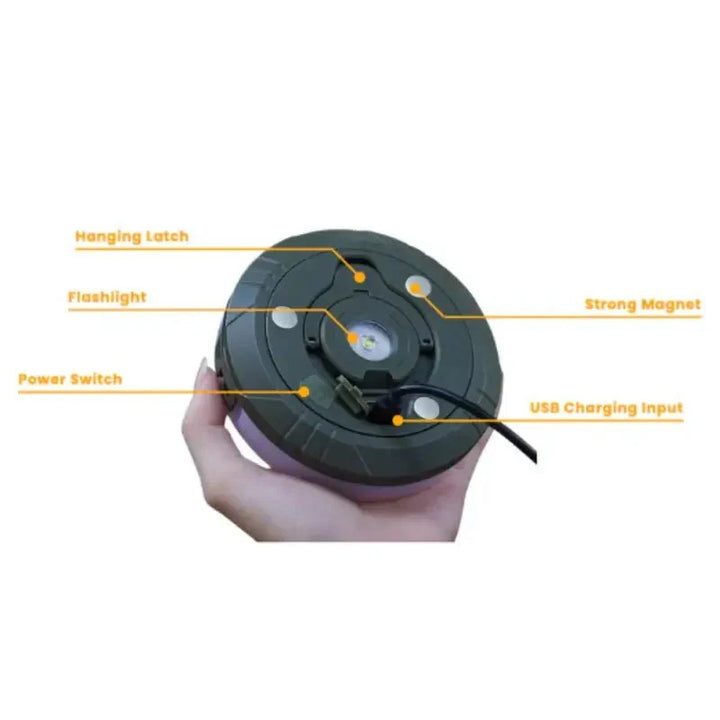 Rugged 4-in-1 collapsible camping lantern, an essential waterproof outdoor light for any adventure.