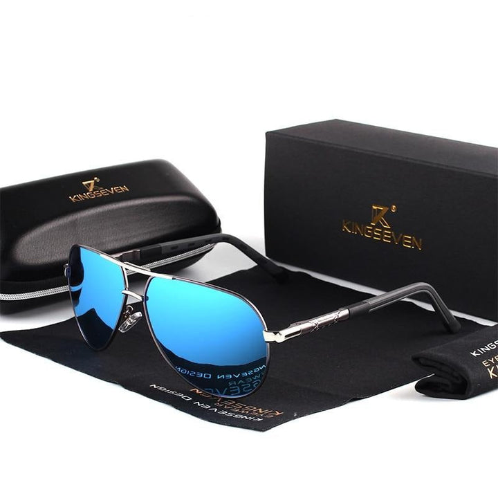 Men's vintage polarized sunglasses, featuring high-quality UV400 lenses & robust aluminum frame.