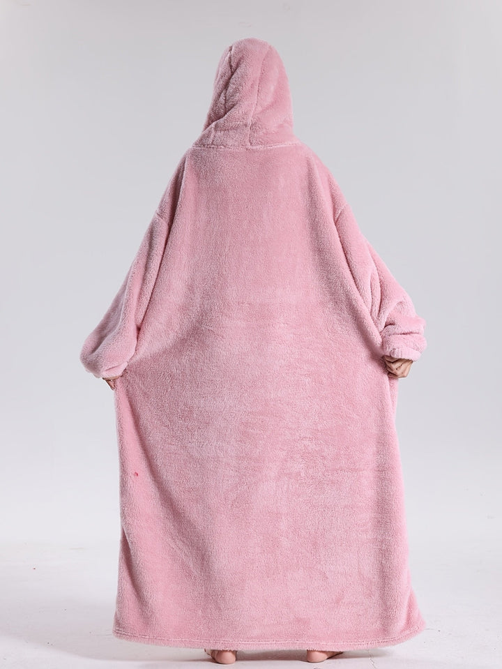 Stay warm with this ultra soft unisex hoodie blanket, essential winter loungewear.