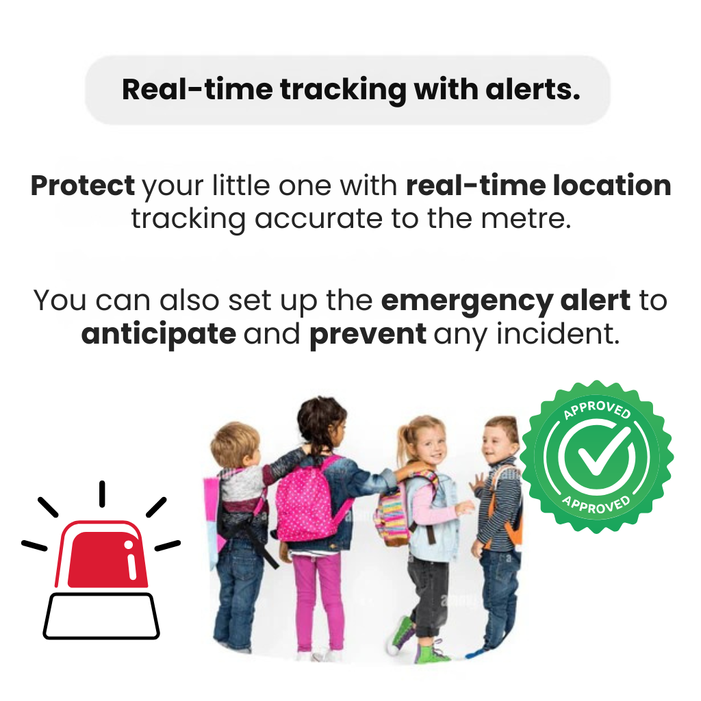 Close-up of a Waterproof Child GPS Tracker, highlighting its sleek design and durability.