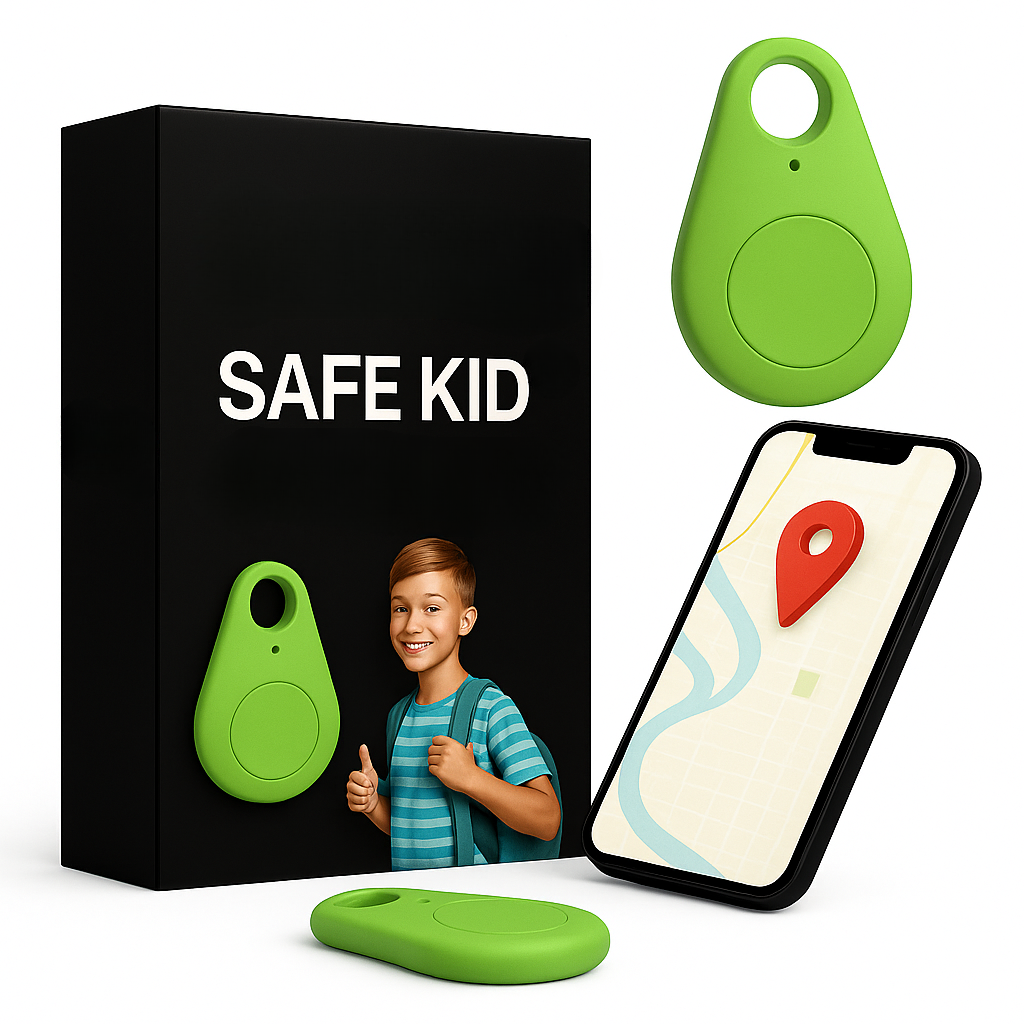 Durable kids GPS tracker, waterproof and designed for child safety and adventures.