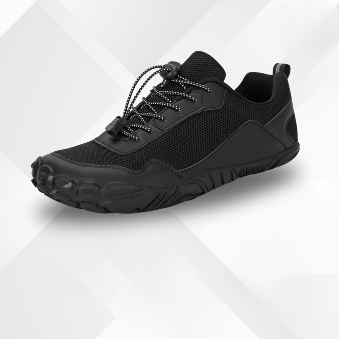 Men's waterproof orthopedic barefoot shoes for all-season comfort & support, ideal for walking.