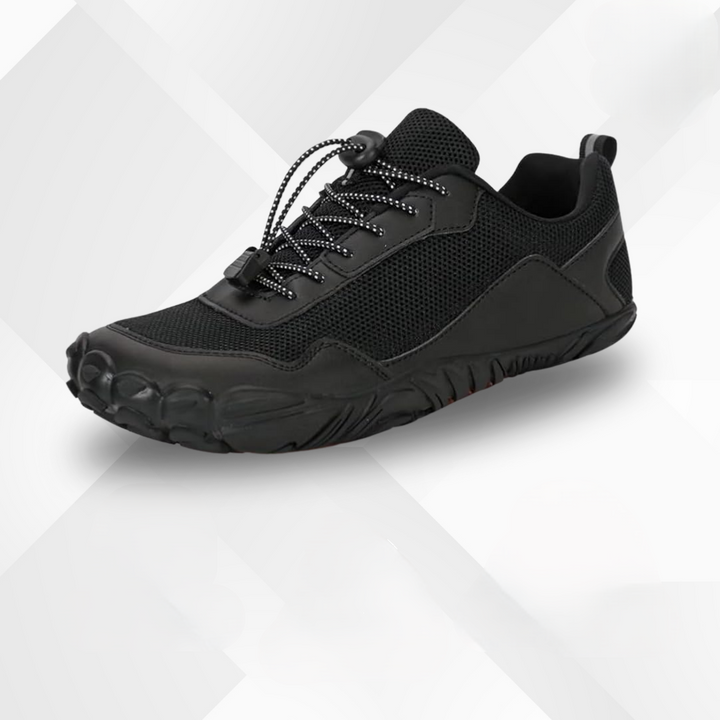 Men's waterproof orthopedic barefoot shoes for all-season comfort & support, ideal for walking.