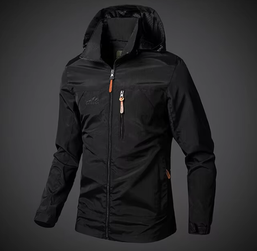 Men's high-performance outdoor jacket. Waterproof, windproof, and breathable for all challenging conditions.