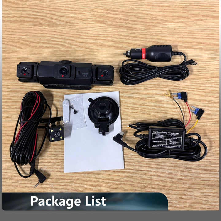 Modern auto electronics dash cam, TavvitaImp010, with front & rear night vision & G-sensor.