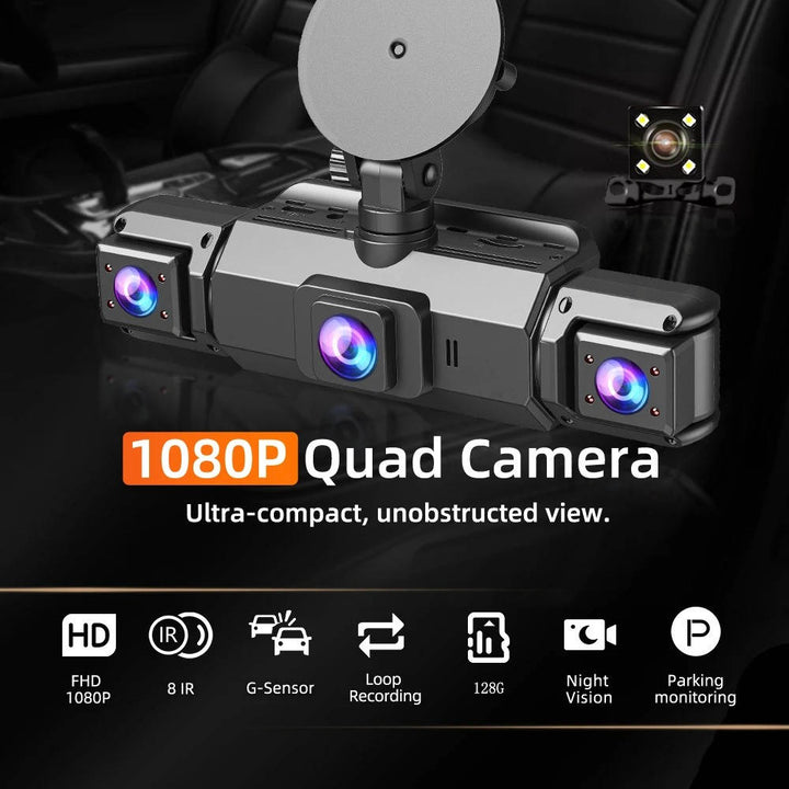 TavvitaImp010 wireless car camera system, front & rear, with G-sensor and parking monitor.