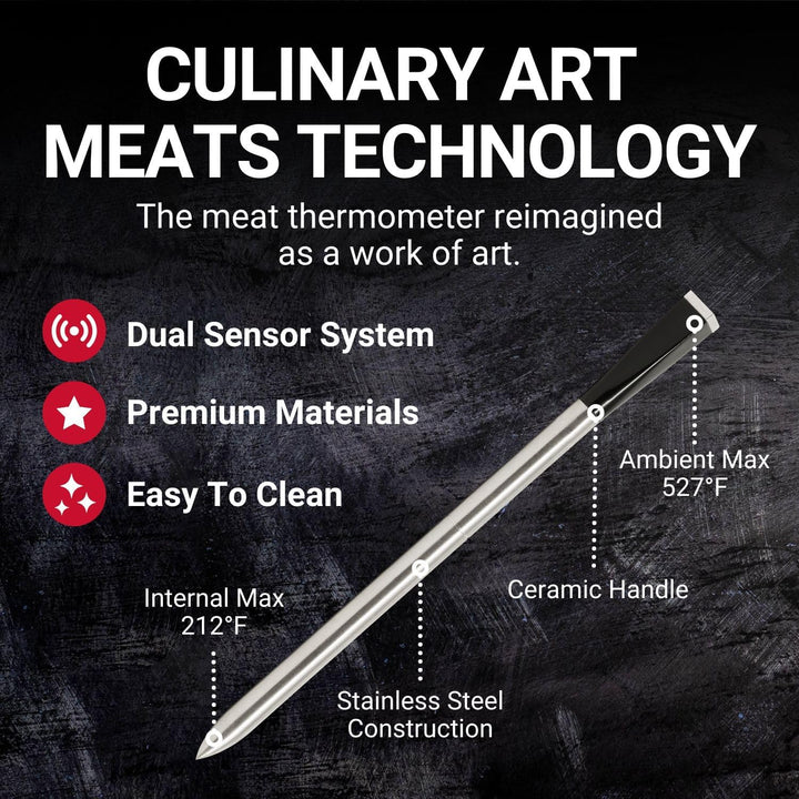 Wireless Smart Bluetooth Meat Thermometer - Gold - Lexians