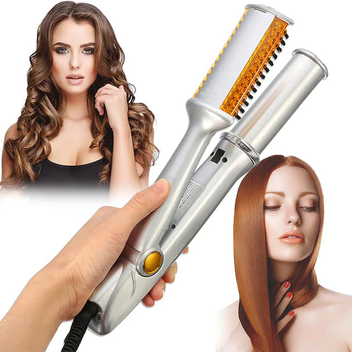 TavvitaImp010 rotating heat brush for effortless hair styling, straightening, and voluminous curls.