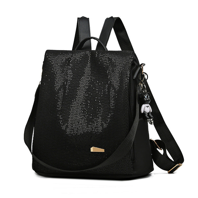 Modern design women's anti-theft backpack, water-resistant Oxford fabric, stylish purse backpack for daily use.
