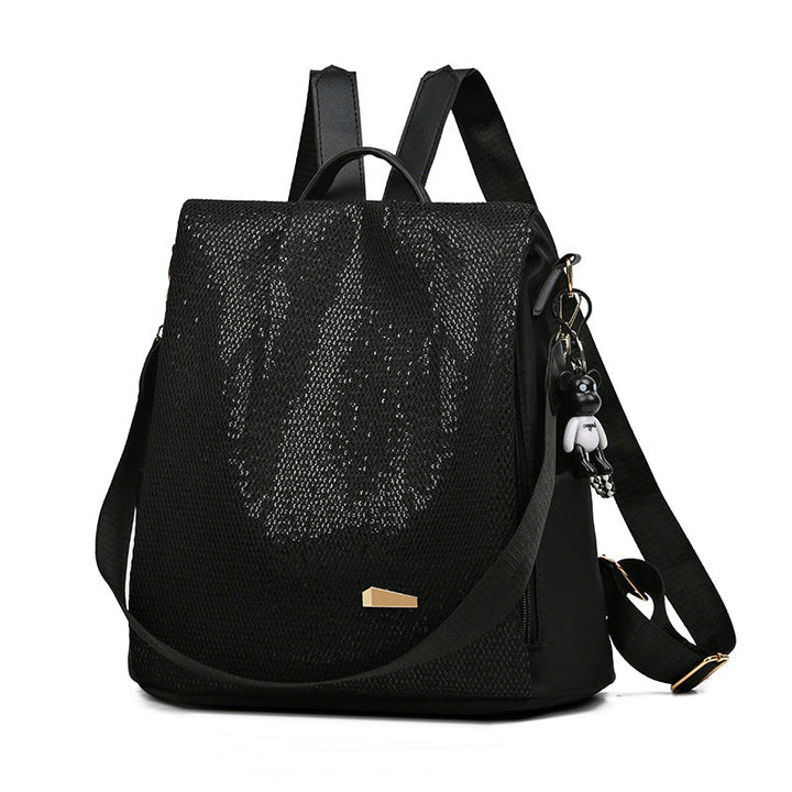 Modern design women's anti-theft backpack, water-resistant Oxford fabric, stylish purse backpack for daily use.