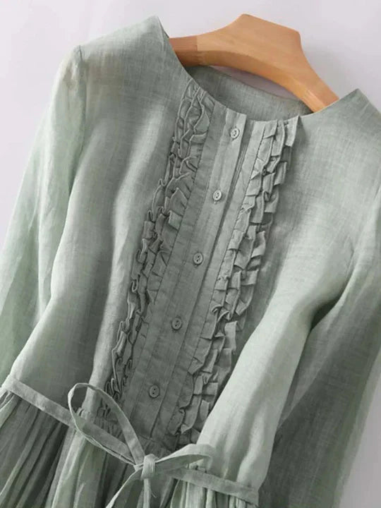 Women's Breezy Summer Sundress in light fabric, perfect for casual wear, vacation, or beach comfort.