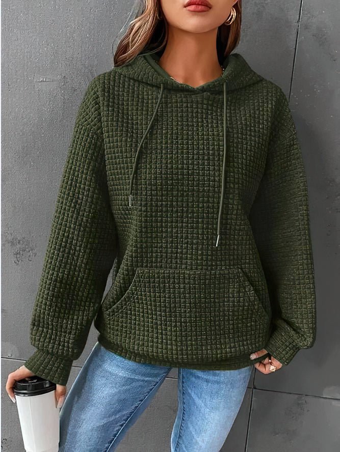 Stylish women's lightweight hooded long-sleeve top for spring casual fashion