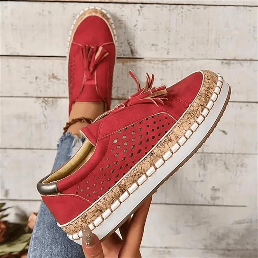 Top-down view of versatile women's loafers, emphasizing their easy-to-wear slip-on style.