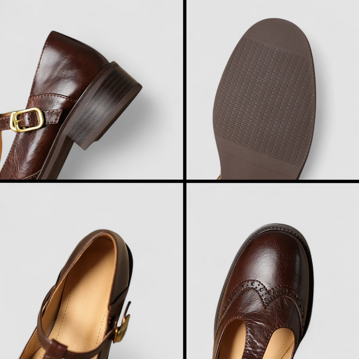 Elegant women's black mary jane flats, featuring a simple buckle and comfortable fit