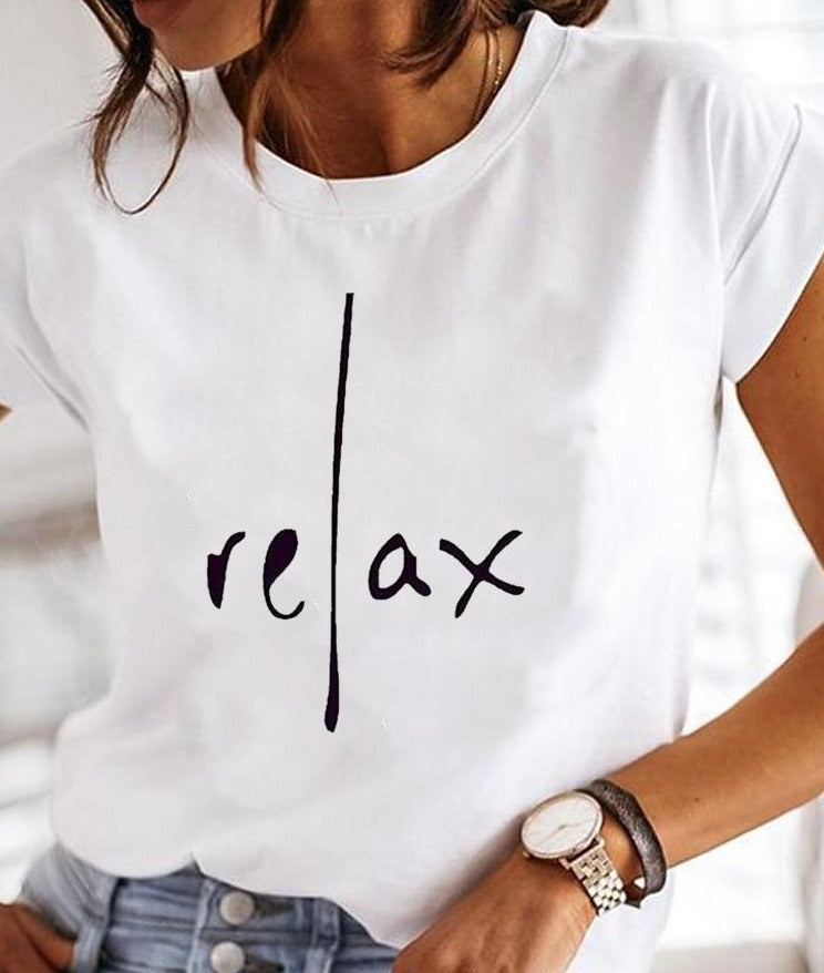 Women's classic crew neck t-shirt, perfect for effortless summer style & casual everyday wear.