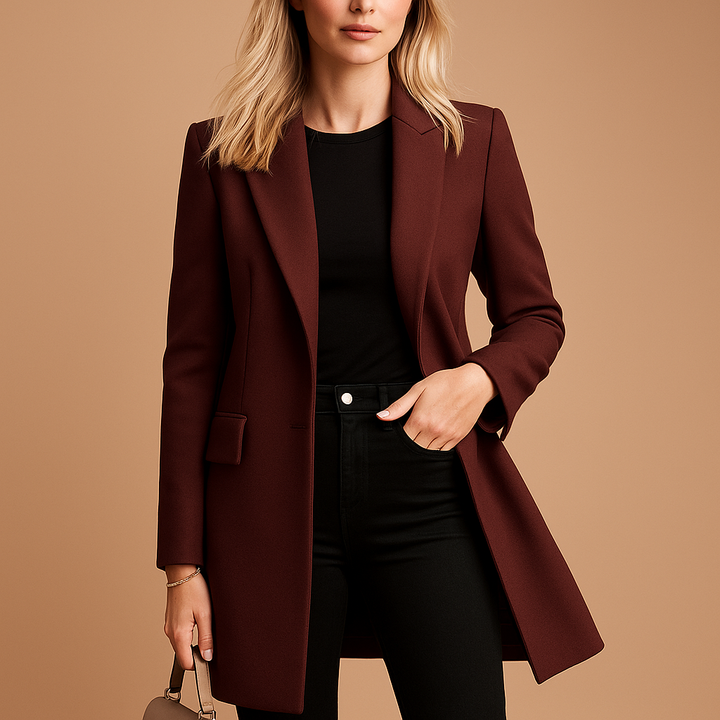 Stylish women's double-breasted trench jacket. A classic & elegant outerwear piece for any season.