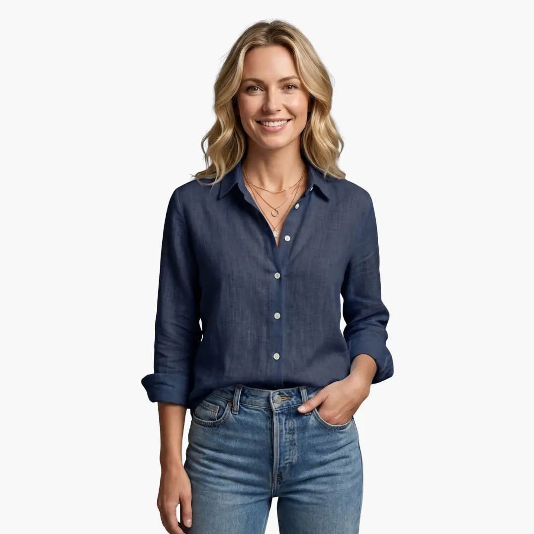 Beautiful floral print women's long sleeve blouse, a versatile elegant top for any season.