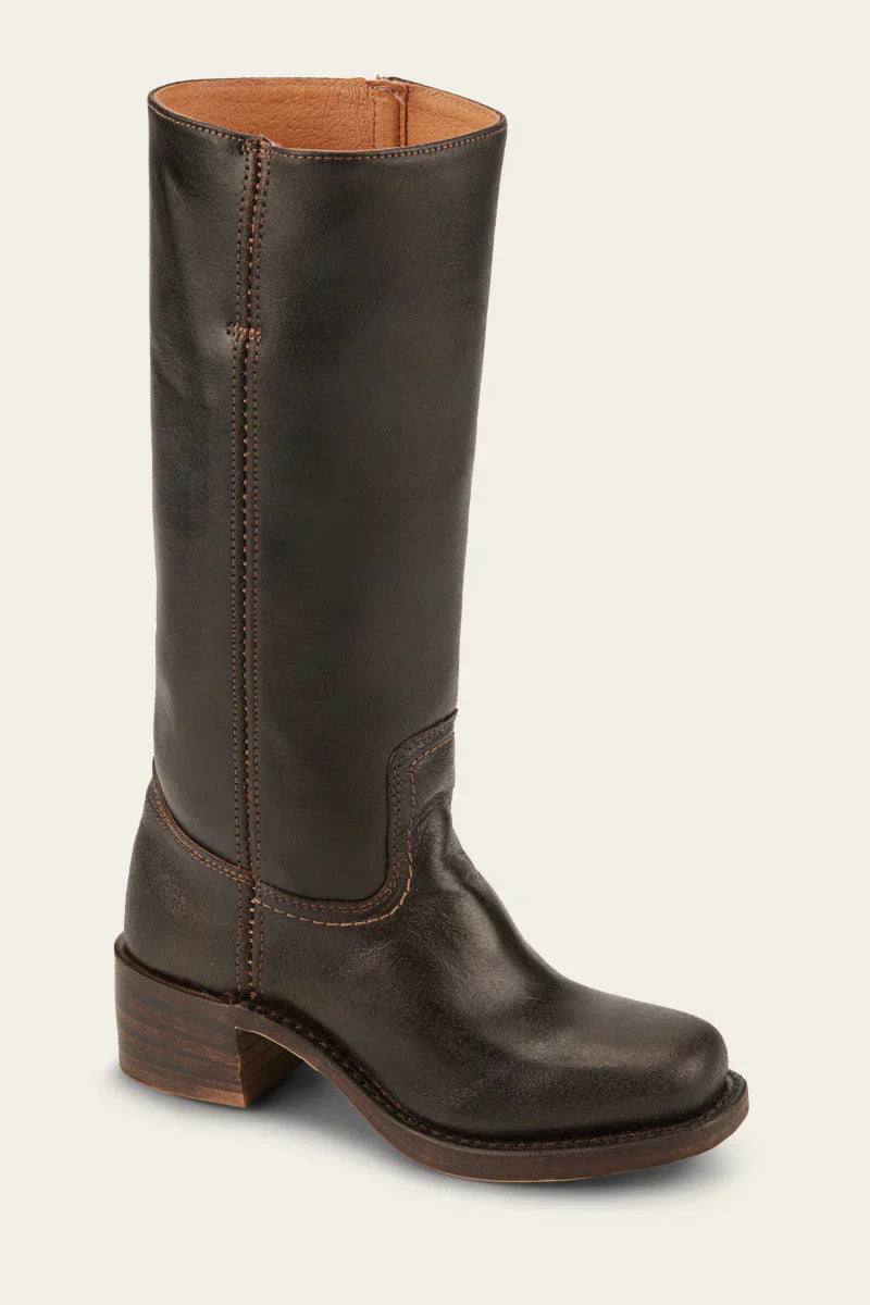 Women's comfortable mid-calf western boots in a rich burgundy, ideal for adding a pop of color to any outfit