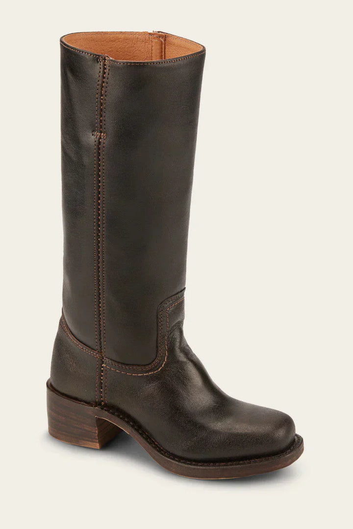 Women's comfortable mid-calf western boots in a rich burgundy, ideal for adding a pop of color to any outfit