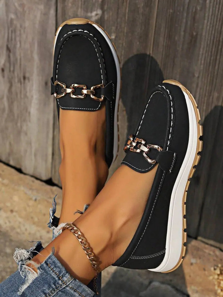 Women's comfortable non-slip orthopedic loafers with arch support for daily wear.