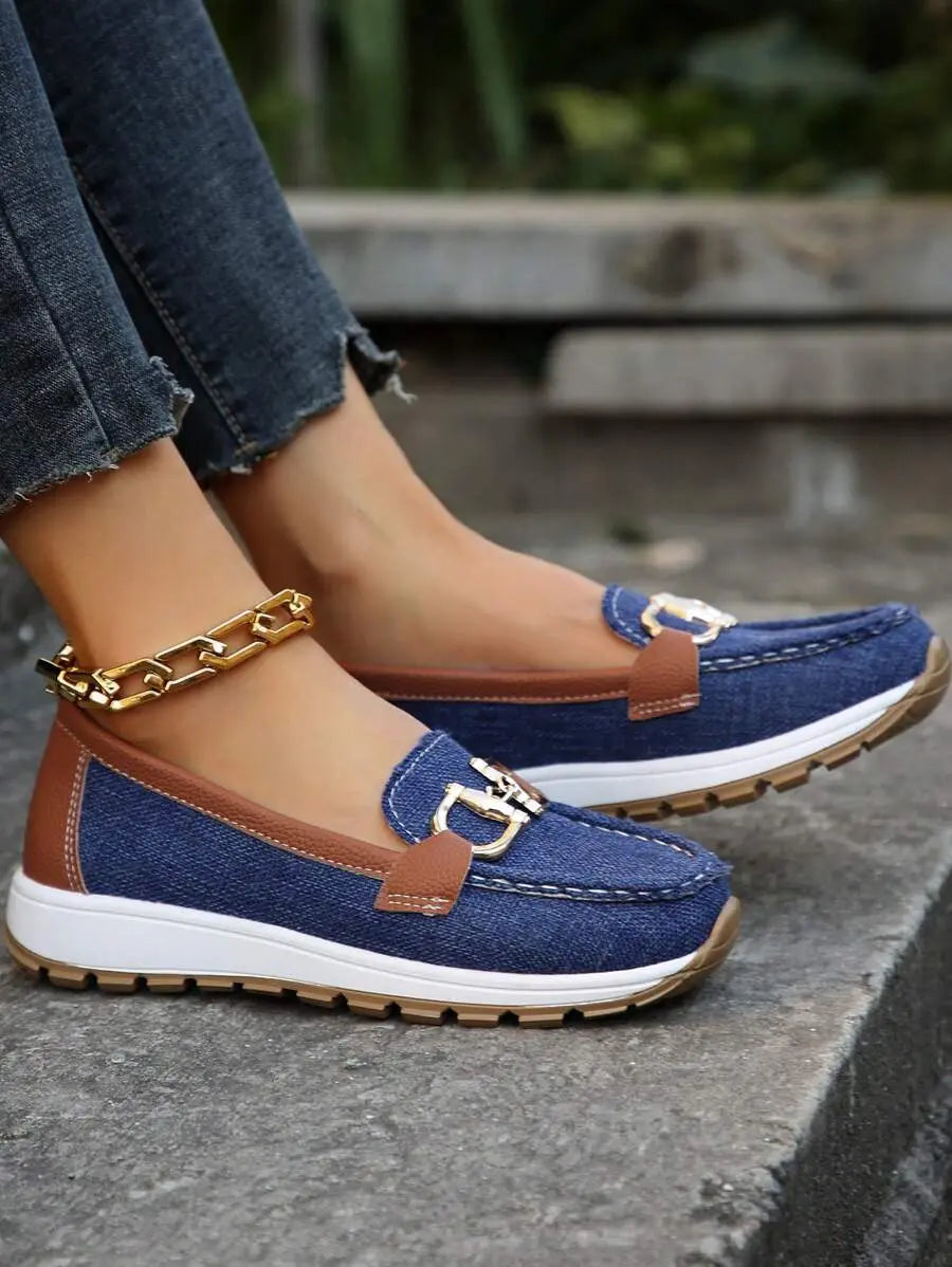 Premium women's comfortable loafers with non-slip sole and orthopedic arch support.