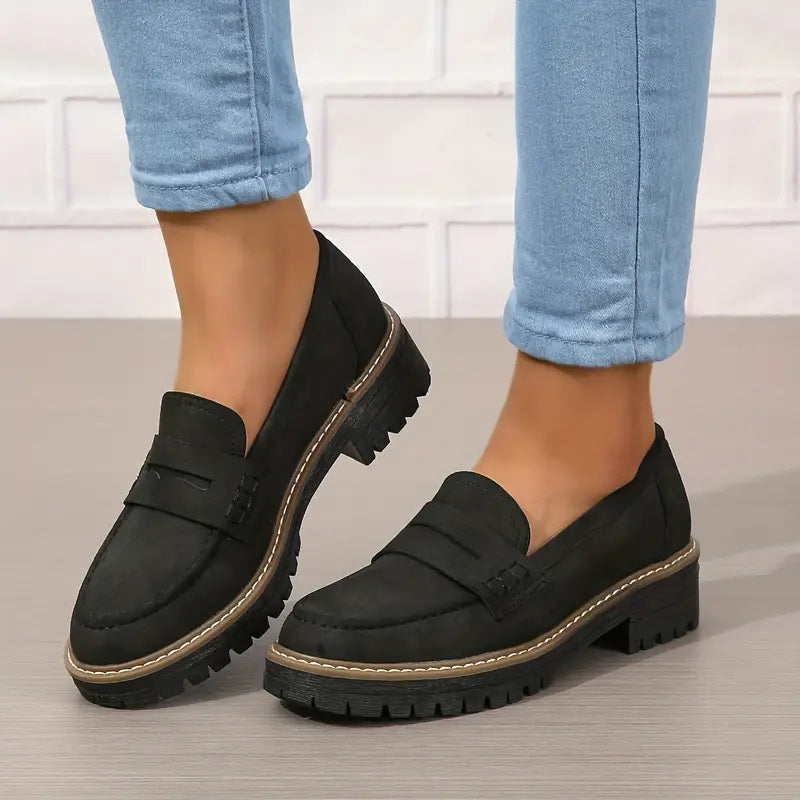 Women's comfortable orthopedic loafers with arch support, ideal for all-day wear & walking.