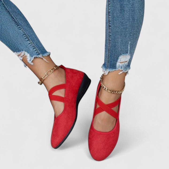 Casual women's orthopedic walking shoes, featuring a slip-on design for ultimate comfort & stability.