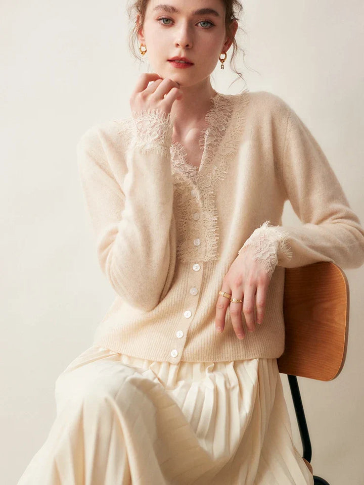 Women's cozy and chic Cortona Cashmere Cardigan, a perfect layering piece.
