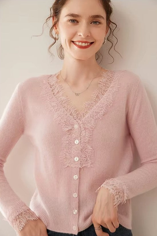 Women's elegant and comfortable Cortona Cashmere Cardigan, a key knitwear piece.