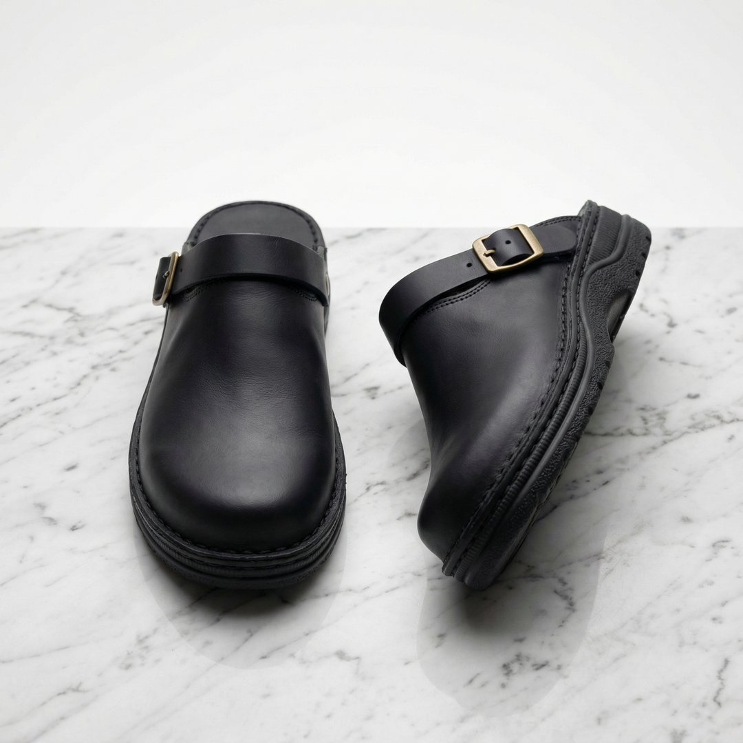 Dark brown women's fashion clogs, slip-on style with ultimate cushioning for comfortable everyday wear.
