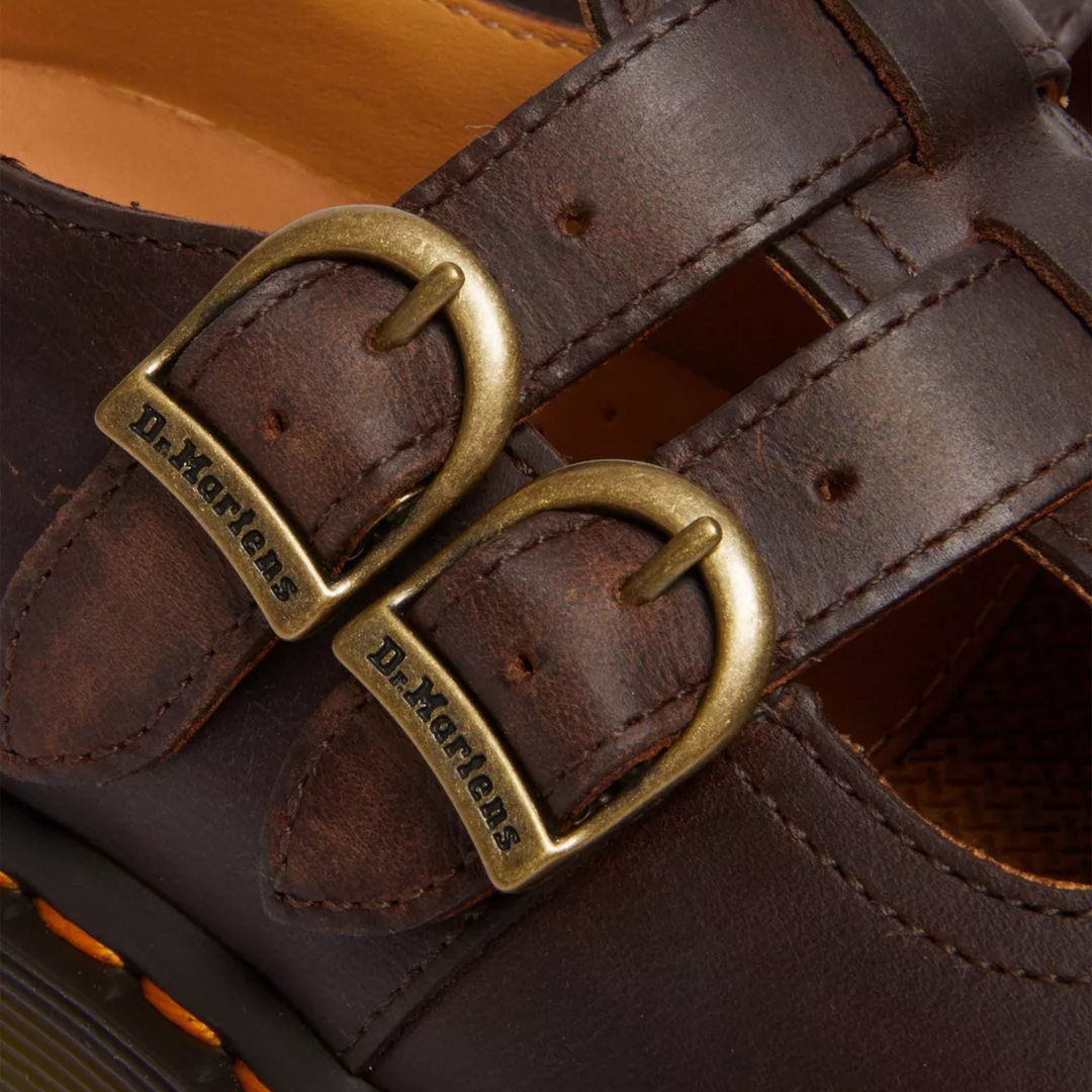 Women's casual flat Mary Janes with double buckles, perfect for a vintage-inspired spring look.