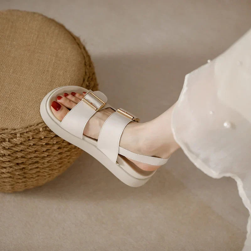 Comfortable open toe black platform sandals for women, great for extended wear