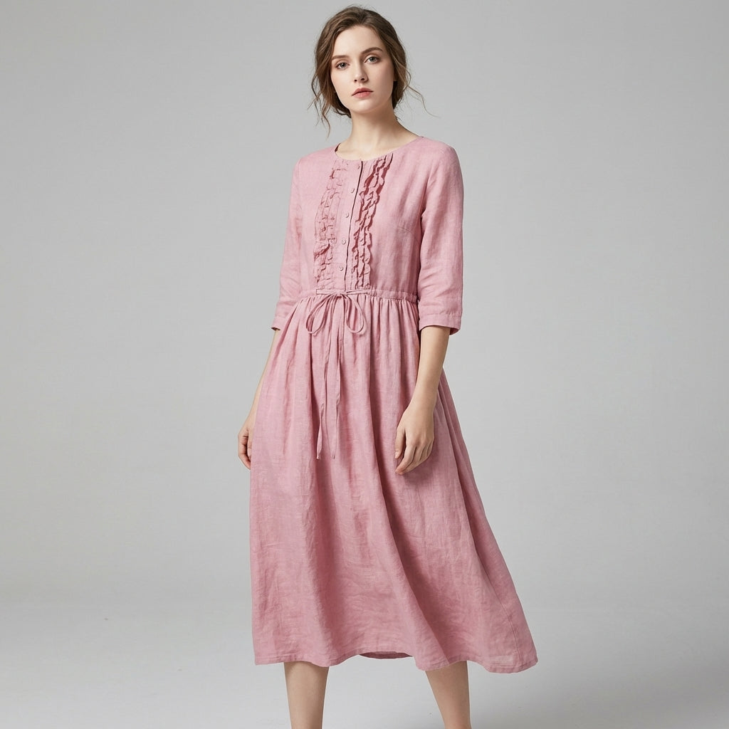 Women's effortless summer dress in a flowy, relaxed fit, perfect for comfortable warm-weather style.