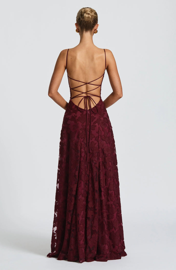 Beautiful women's formal maxi dress, perfect as a wedding guest outfit or evening wear.