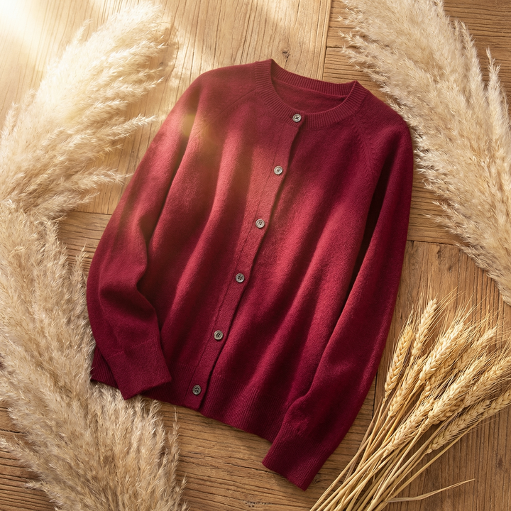 Women's long sleeve knit cardigan, essential for autumn & winter layering. Elegant and cozy, a versatile fashion sweater.
