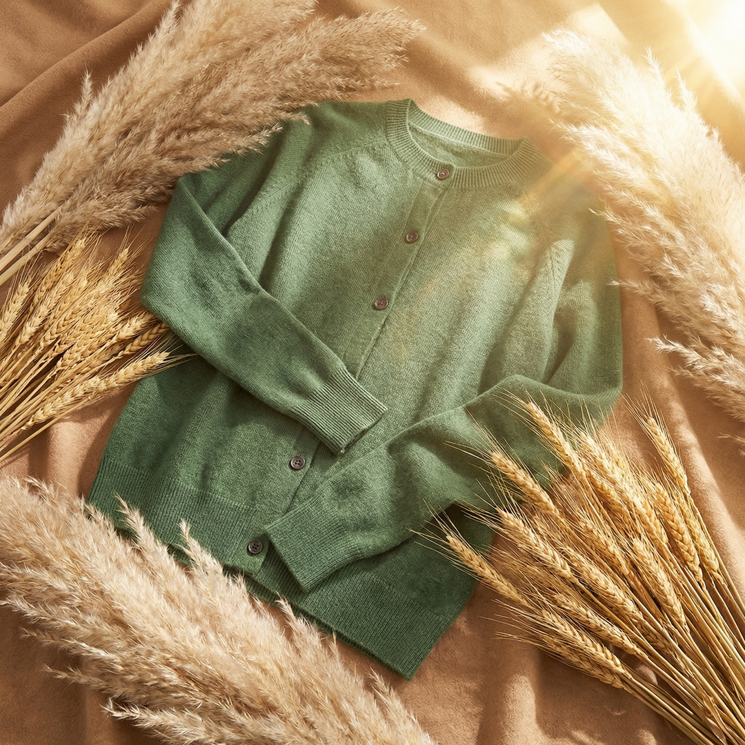 Soft women's long sleeve knit cardigan sweater, elegant design perfect for autumn & winter fashion and cozy layering.