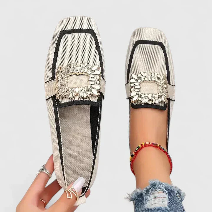 Women's casual slip-on loafers, featuring elegant embellishments and comfortable fit