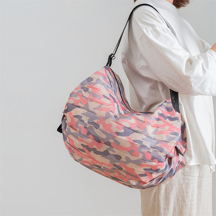 Durable oxford fabric women's shopping tote, reusable and eco-friendly, built for heavy loads & long-term use.