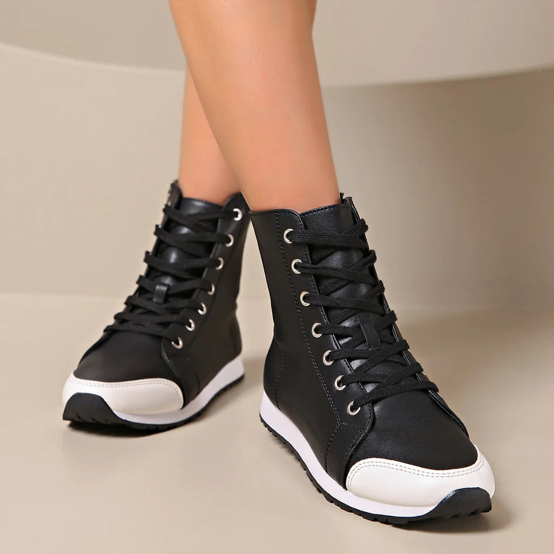 Stylish women's high-top orthopedic sneakers designed for ultimate comfort, support & active wear.