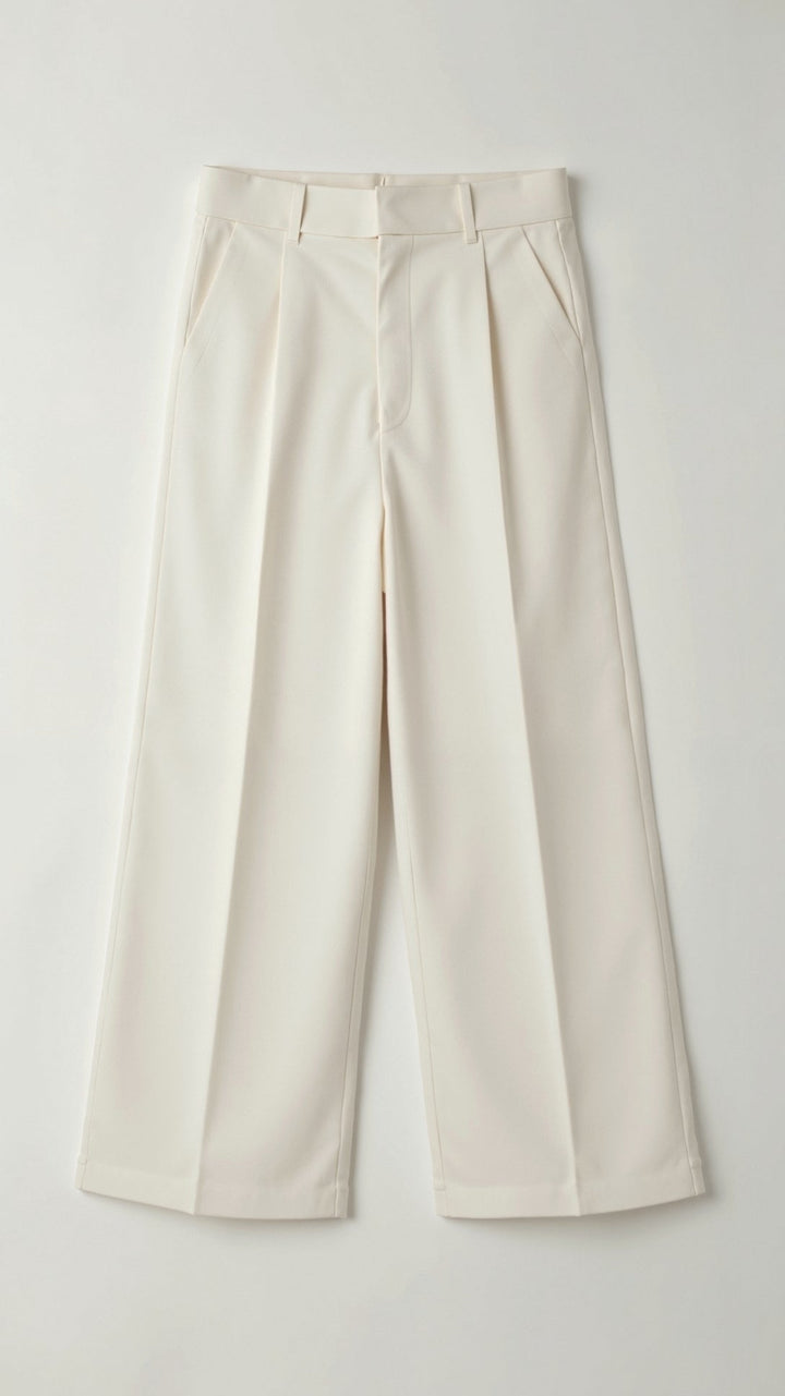 Women's versatile wide-leg spring trousers, suitable for both casual outings and dressier occasions.