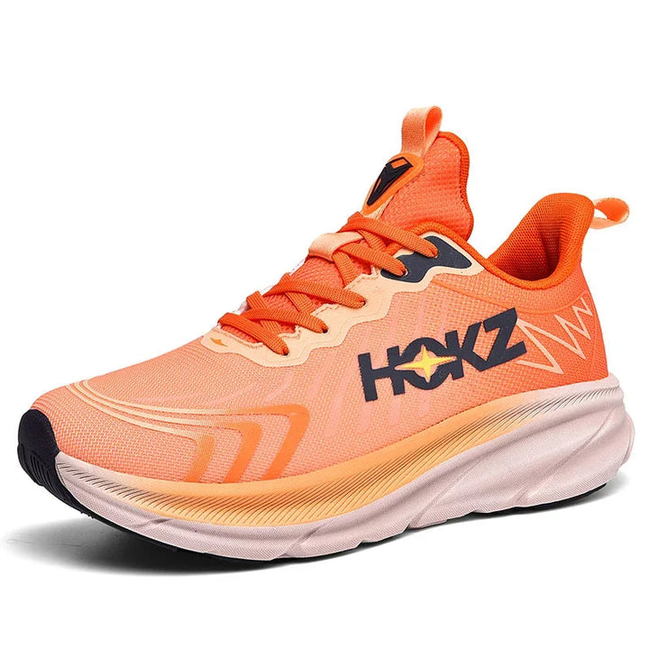 Fashionable women's lace-up running sneakers, chunky sole offers comfort & style for athletic performance & training.