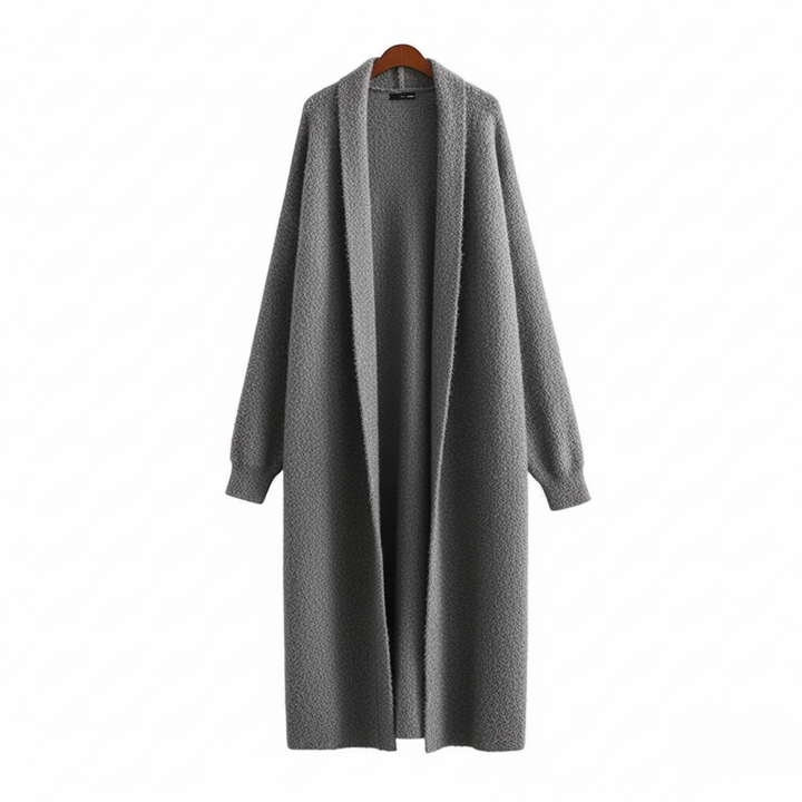 Lightweight women's cardigan, open front style in a neutral color, a perfect layering piece.
