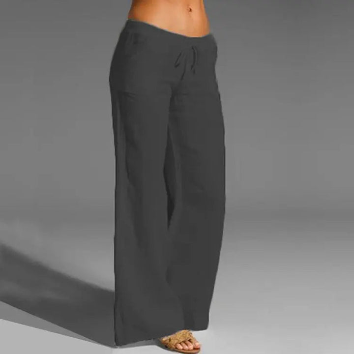 Women's casual linen travel pants, lightweight and breathable. Perfect for vacation, beachwear, or relaxed summer outfits.