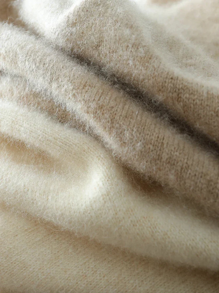 Cashmere knit women's sweater, a luxurious and versatile crossover top for everyday elegance