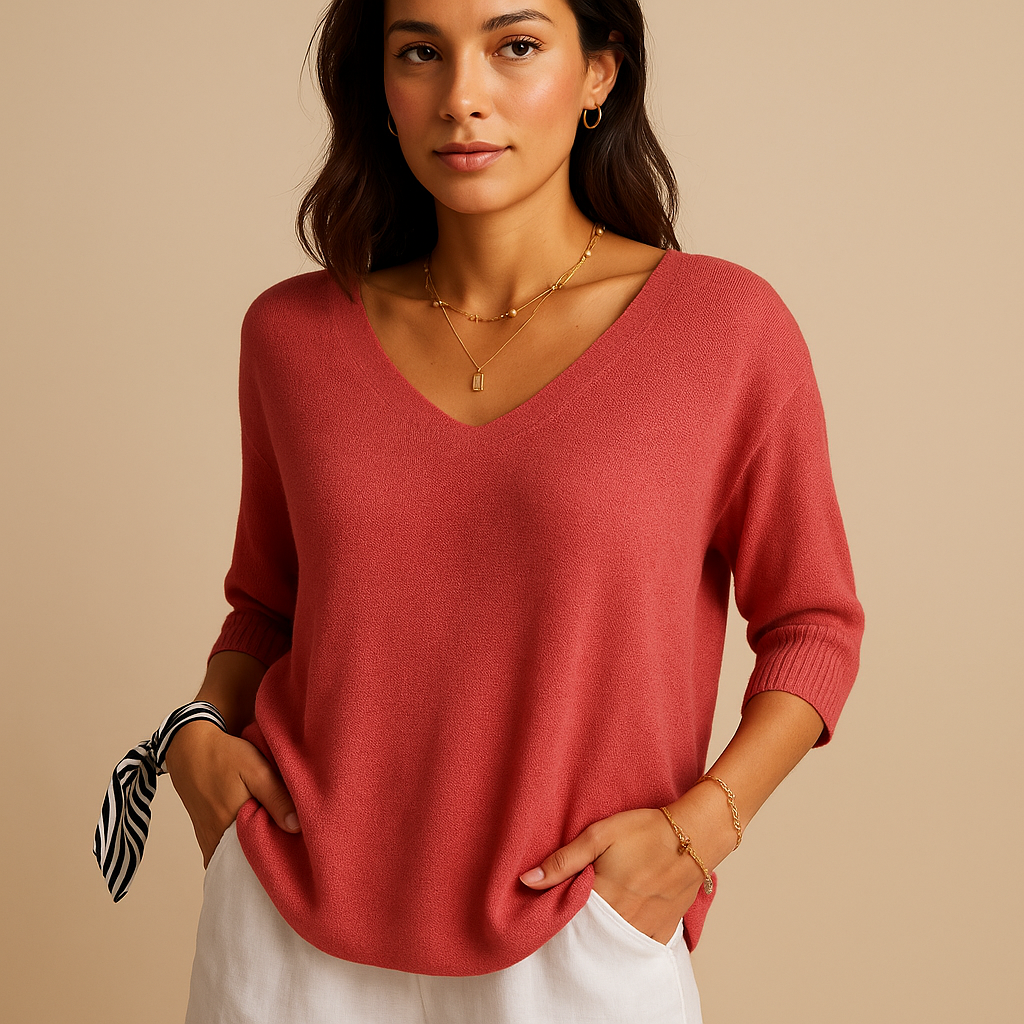Elegant loose fit women's top, offering modern design and supreme everyday comfort.