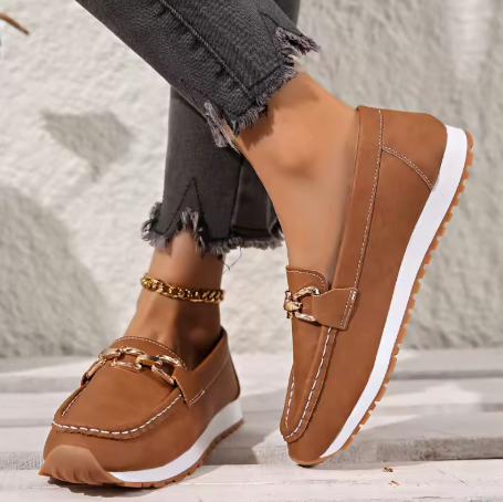 Women's casual flats, non-slip orthopedic loafers ensuring comfort, support, and daily wear elegance.