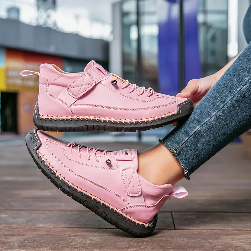 Women's multi-color Orthoflex athletic shoes, designed as ergonomic walking shoes for optimal comfort.