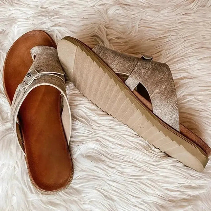 Elegant women's comfort sandals, perfect for daily wear. Features orthopedic design & excellent arch support for foot comfort.