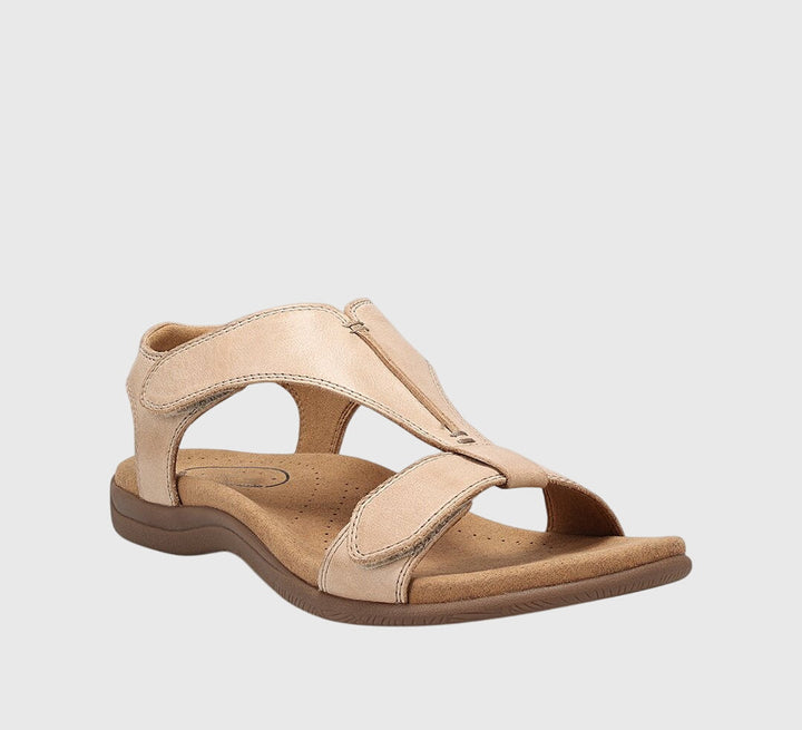 Hook and loop orthopedic sandals for women, ensuring adjustable comfort & superior arch support.