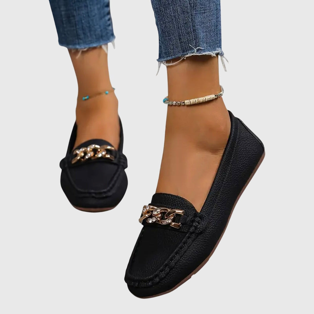 Women's Orthopedic Loafers, providing all-day comfort & style. Chic slip-on design with a subtle accent.